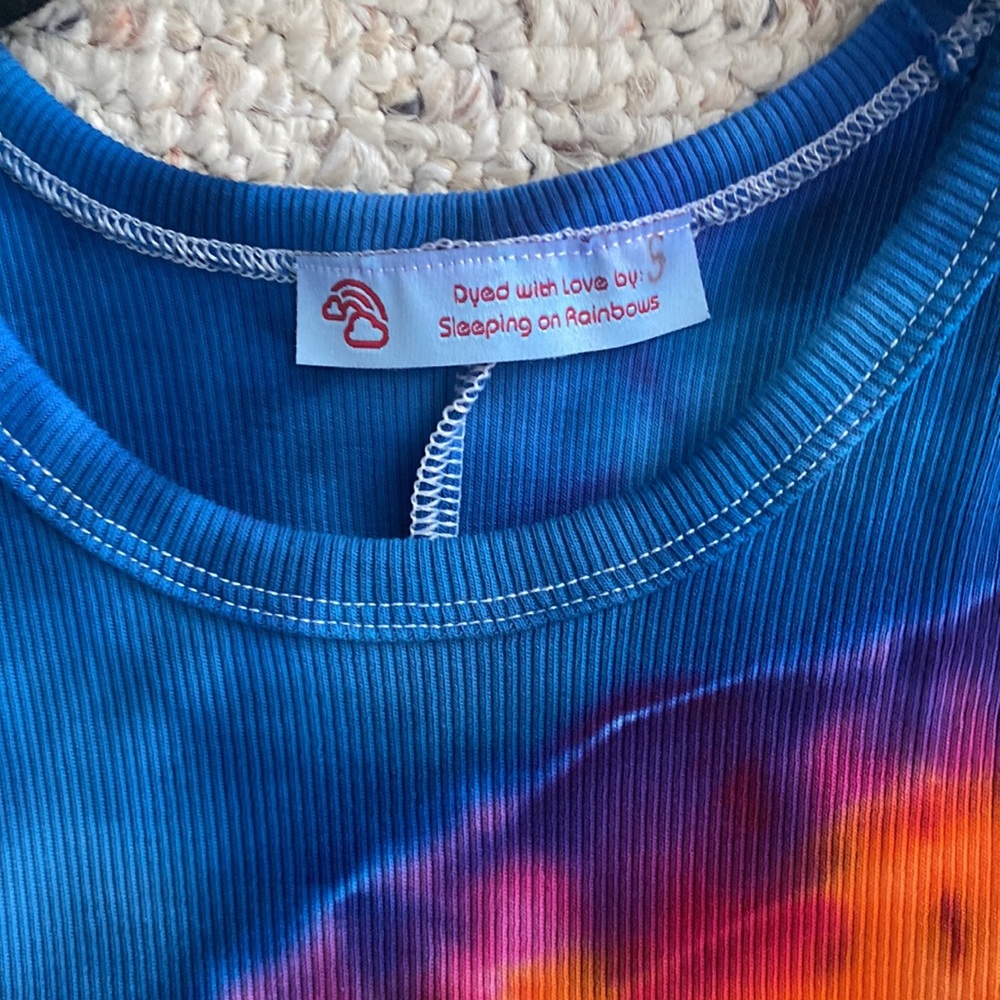 Phish donut tie dye dress ribbed tank dress stretchy - Picture 6 of 9